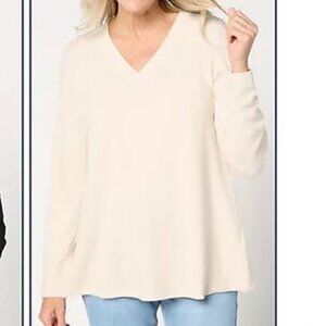 Denim & Co. Essentials Heavenly Jersey Swing Top NWOT